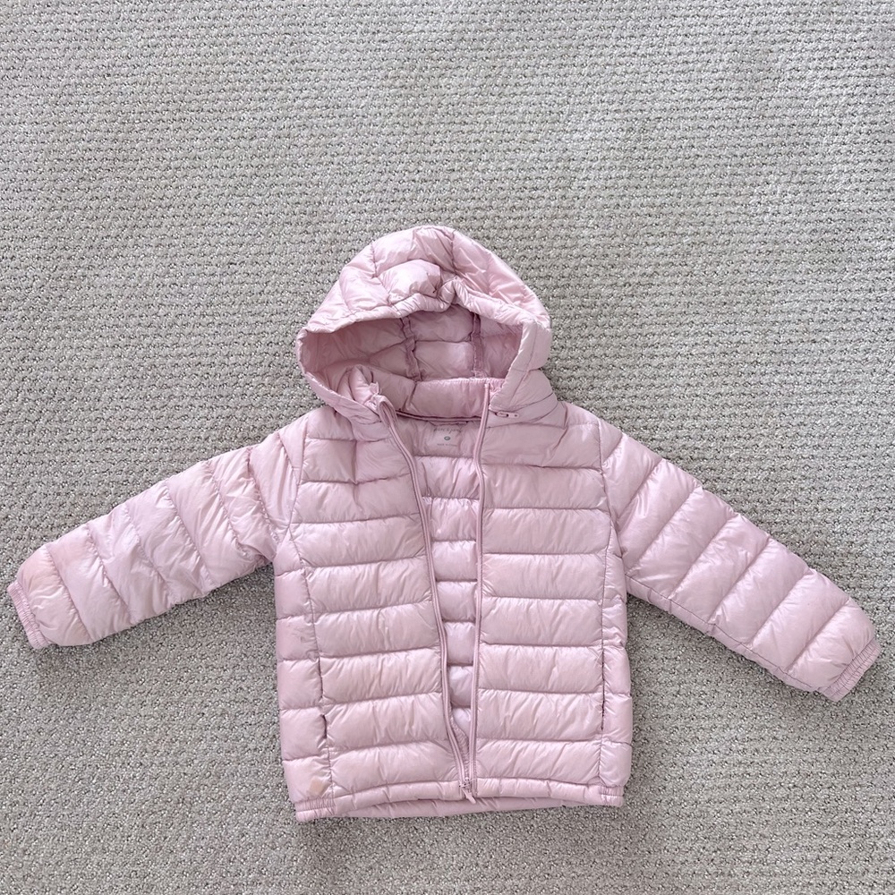 Pink puff coat
